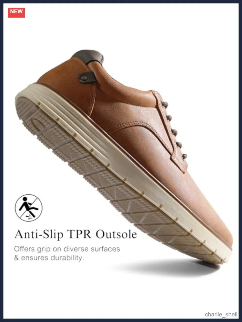Mens Lace Up Oxford Dress Shoes PU Upper Memory Foam Insole